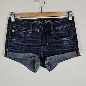 American Eagle super stretch dark wash size 2 jean shorts